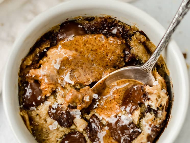 chocolate chip tahini cookie cake for one