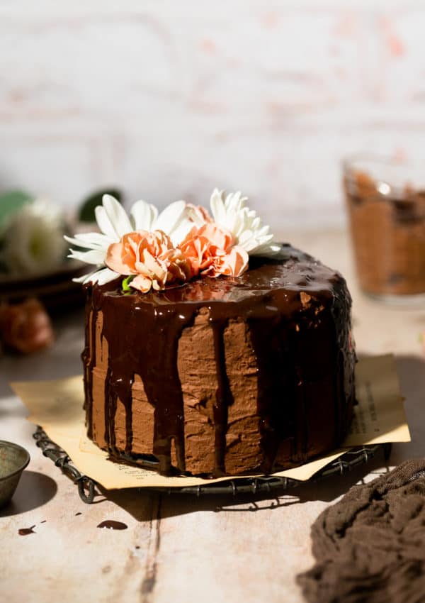 The Best Triple Chocolate Tahini Fudge Cake (paleo, dairy-free & gluten-free)