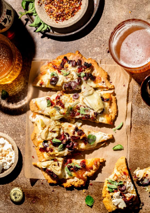 Vegan Sun Dried Tomato & Artichoke Flatbread